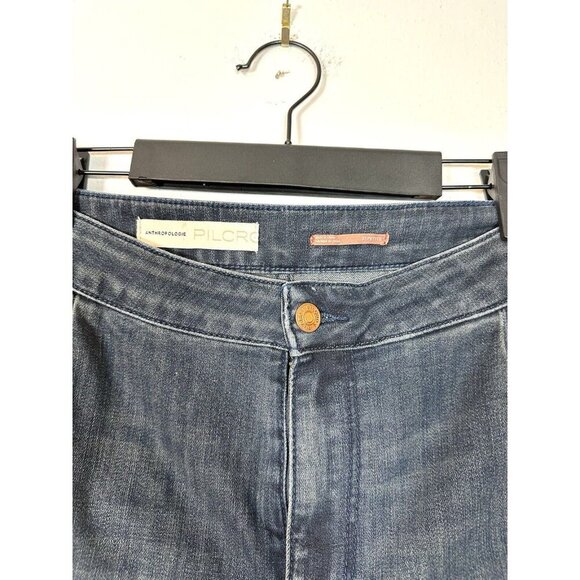 Anthropologie Pilcro High-Rise Denim Legging Women's‎ Sz 27 p Dark Wash Petite - Picture 8 of 14